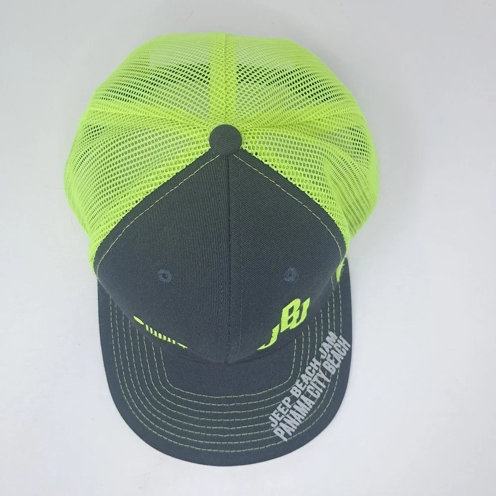 Jeep Beach Jam Trucker Hat Mens Cap Mesh Snapback JBJ‎ Panama City Beach Neon